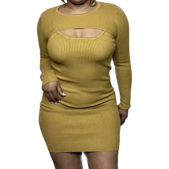 claude knit long sleeve dress Claude Lightweight Knit Long Sleeve Dress main image 0